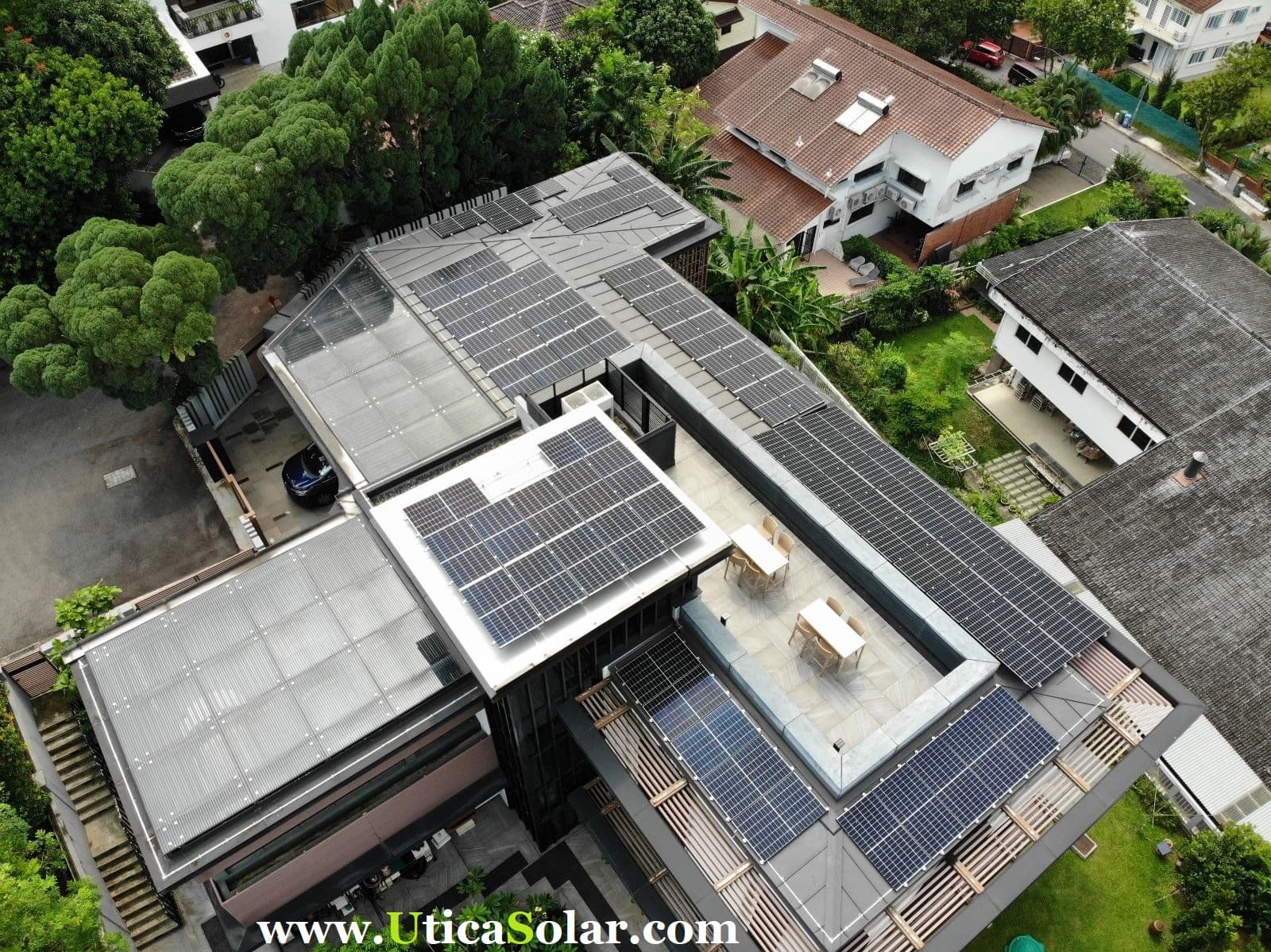 UTICA solar installation background