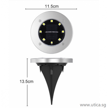 UTICA® Ground Surface Solar Lighting - 4pcs